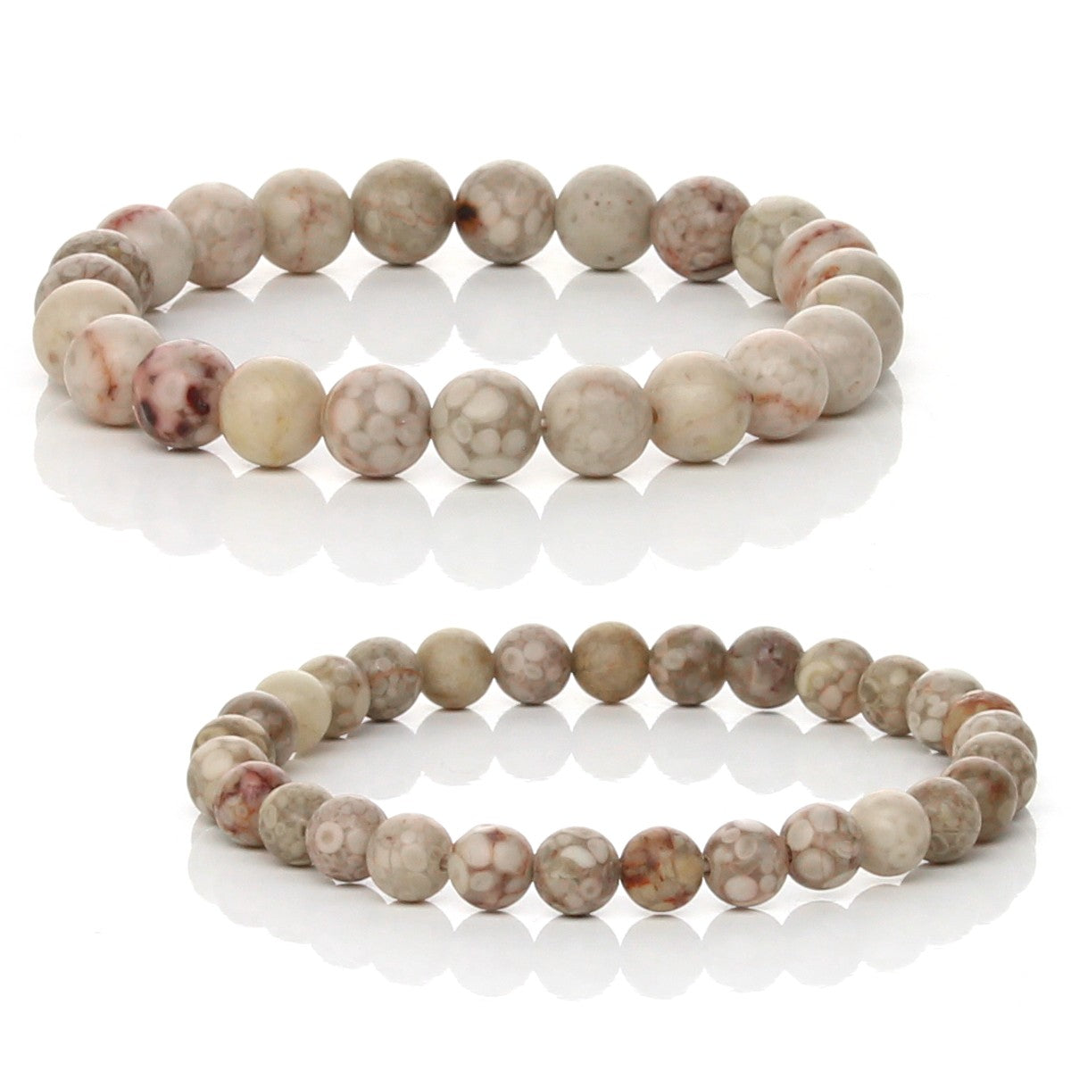 Pulsera Elástica de Piedra Maifan Natural - Diseño Rústico y Energético