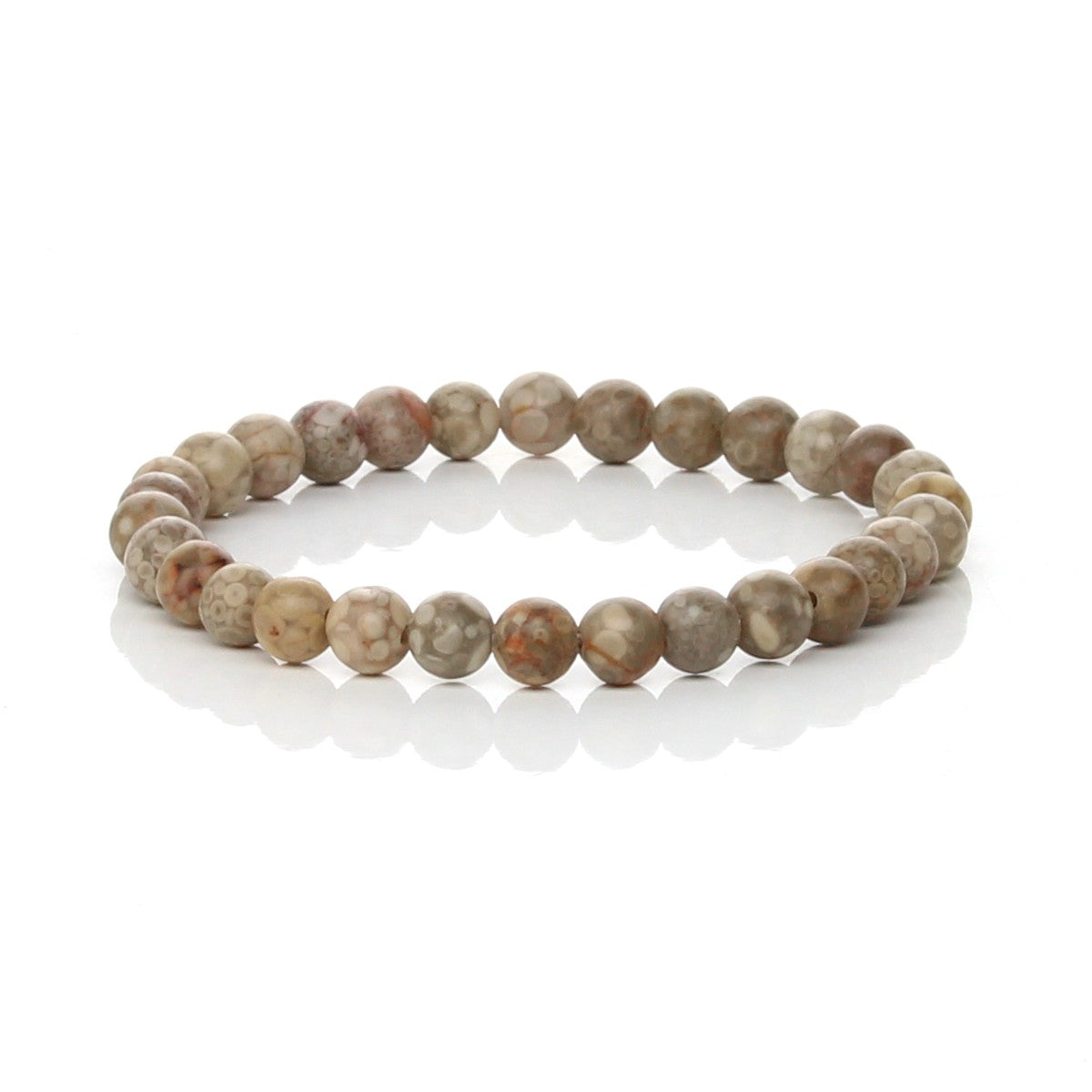 Pulsera Elástica de Piedra Maifan Natural - Diseño Rústico y Energético