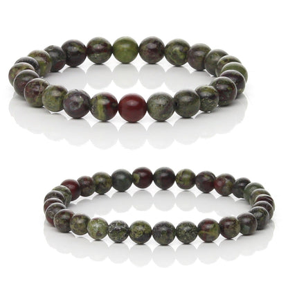 Pulsera Elástica de Jaspe Sangre de Dragón (Coraje y Fuerza Interior)