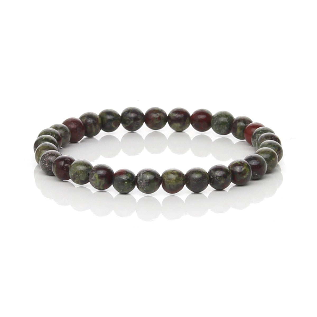 Pulsera Elástica de Jaspe Sangre de Dragón (Coraje y Fuerza Interior)