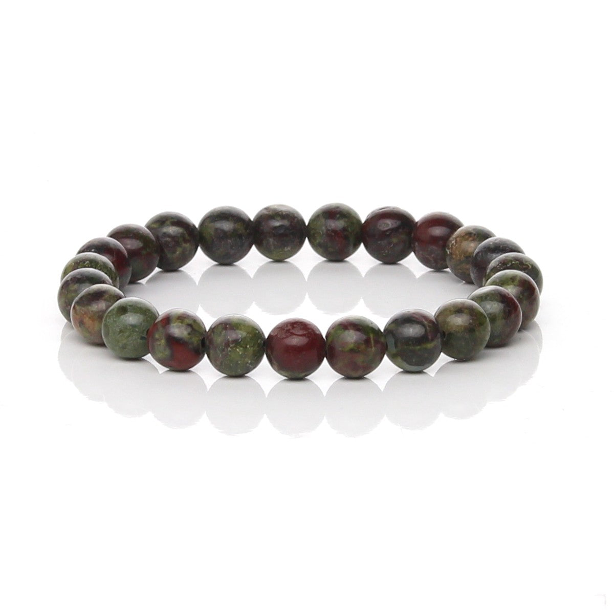 Pulsera Elástica de Jaspe Sangre de Dragón (Coraje y Fuerza Interior)