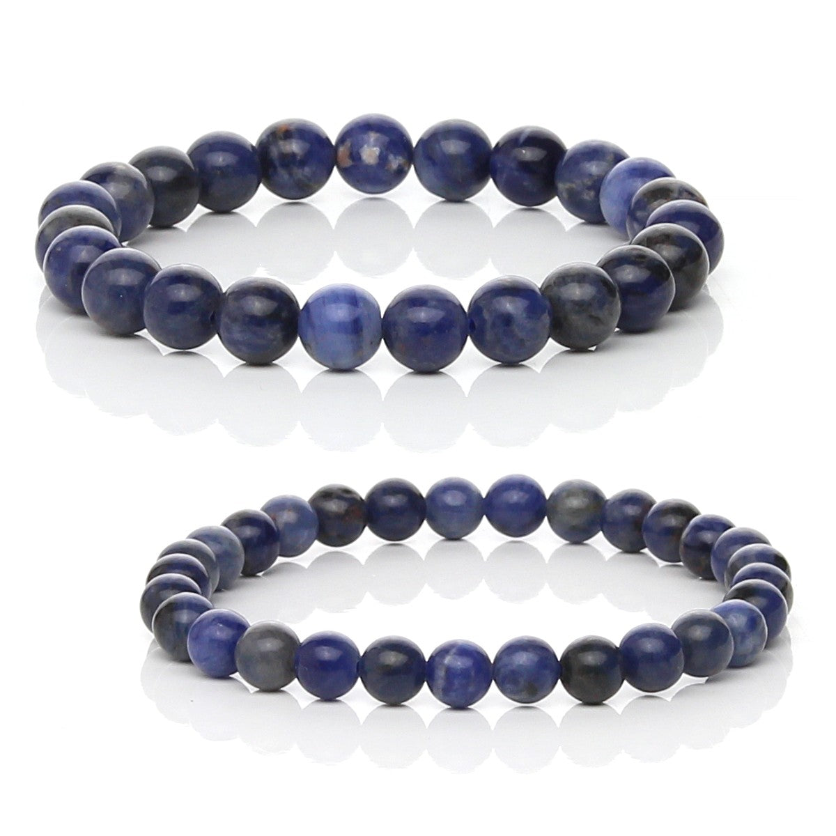 Pulsera Elástica de Sodalita Natural (Claridad Mental y Comunicación)