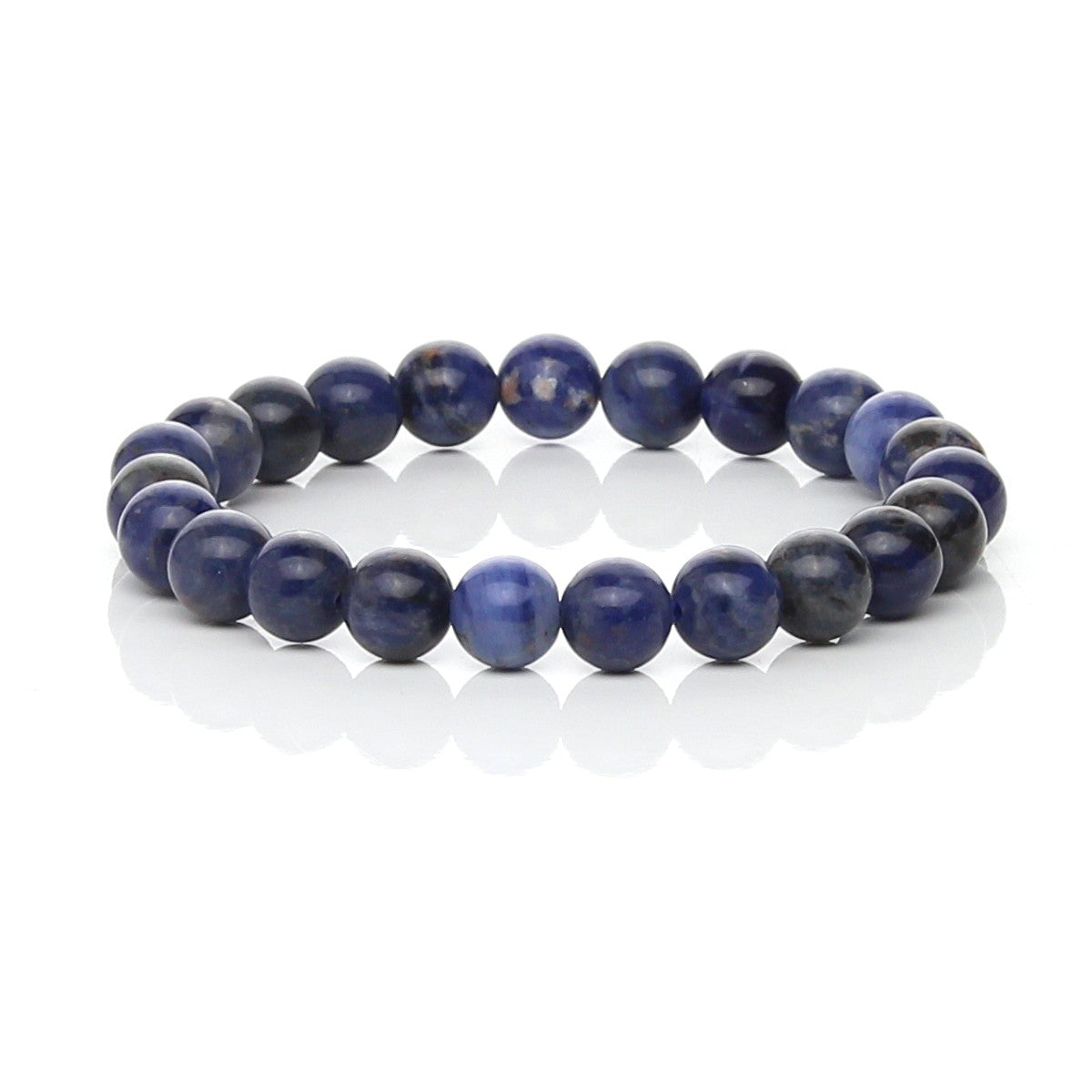Pulsera Elástica de Sodalita Natural (Claridad Mental y Comunicación)
