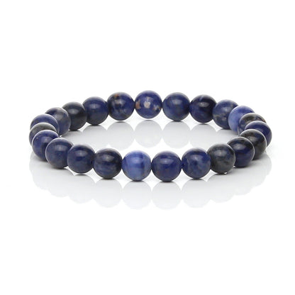 Pulsera Elástica de Sodalita Natural (Claridad Mental y Comunicación)