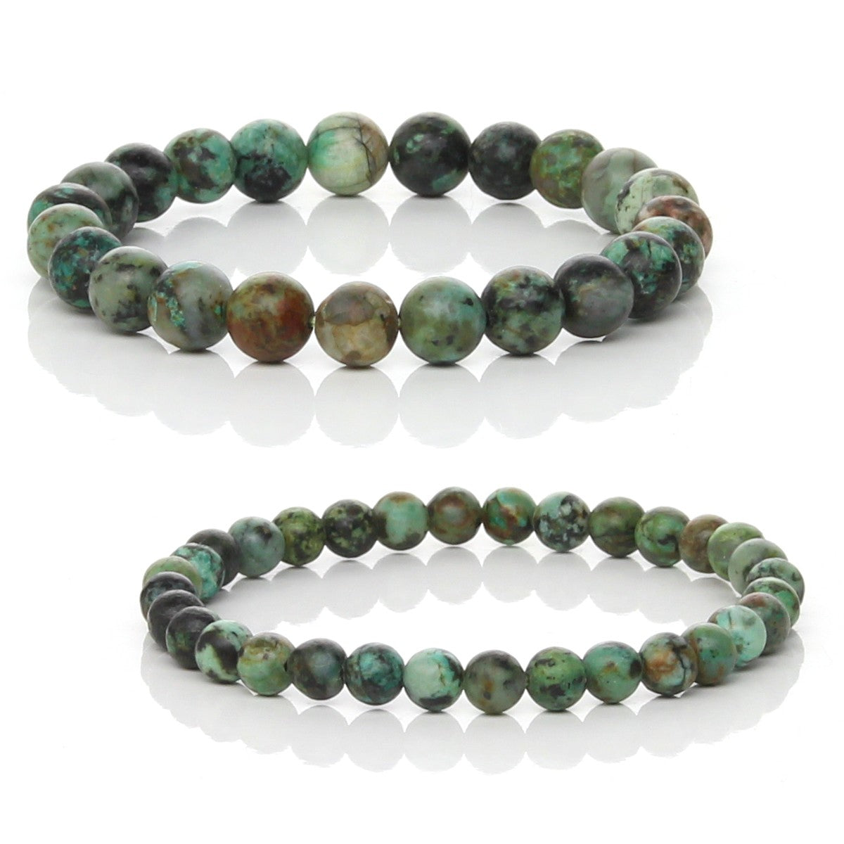 Pulsera Elástica de Turquesa Africana Natural (Transformación y Viaje Espiritual)