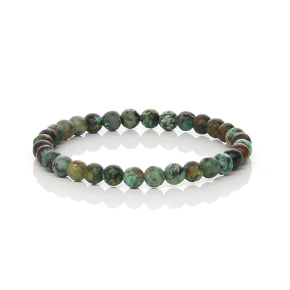Pulsera Elástica de Turquesa Africana Natural (Transformación y Viaje Espiritual)