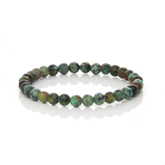 Pulsera Elástica de Turquesa Africana Natural (Transformación y Viaje Espiritual)