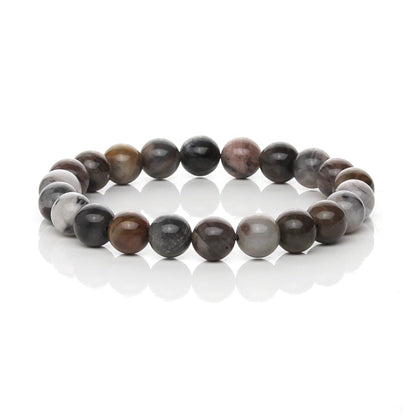 Pulsera Elástica de Xilópalo / Madera Petrificada (Paciencia y Enraizamiento)