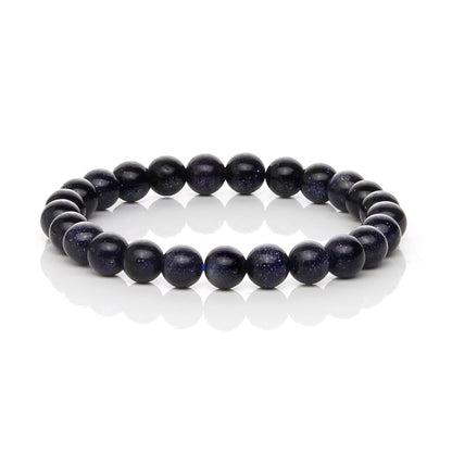 Pulsera Elástica de Piedra del Oro Azul / Blue Goldstone (Sabiduría y Calma Nocturna)