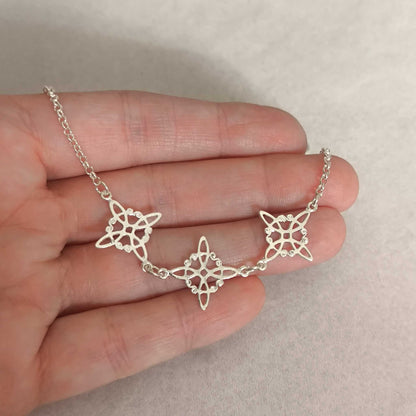 Pulsera de Plata de Ley con Nudos de Bruja - Talismán de Protección Espiritual