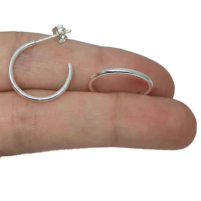 Aros Clásicos Finos de Plata de Ley 925 - Grosor 1.5mm - Varias Medidas