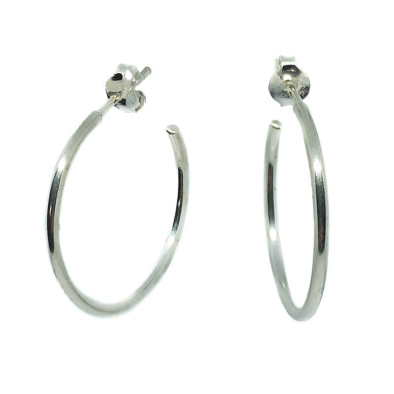 Aros Clásicos Finos de Plata de Ley 925 - Grosor 1.5mm - Varias Medidas