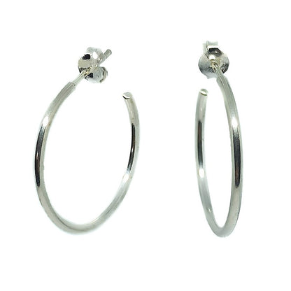 Aros Clásicos Finos de Plata de Ley 925 - Grosor 1.5mm - Varias Medidas