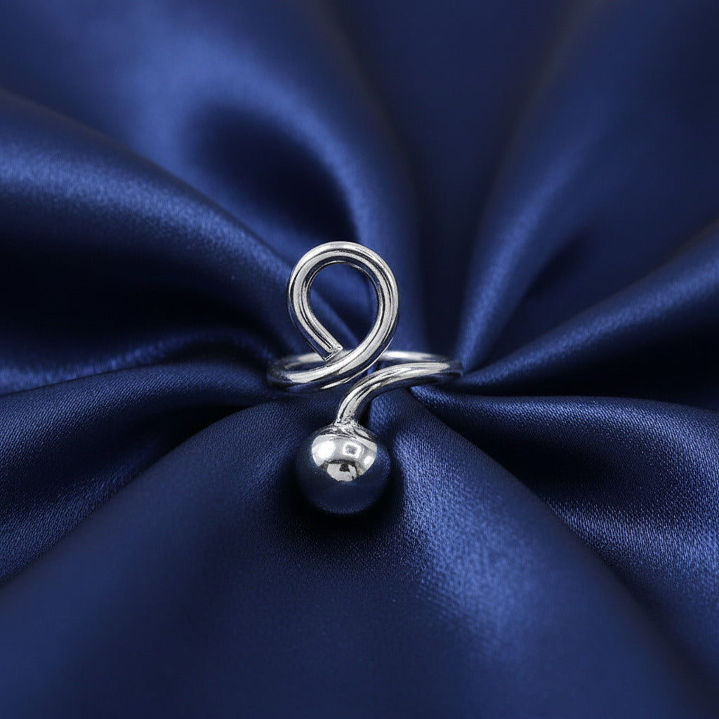 Anillo Orbe de Conexión – Plata de Ley 925 – Amuleto de Equilibrio y Regalo de Empoderamiento