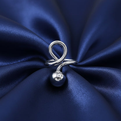 Anillo Orbe de Conexión – Plata de Ley 925 – Amuleto de Equilibrio y Regalo de Empoderamiento