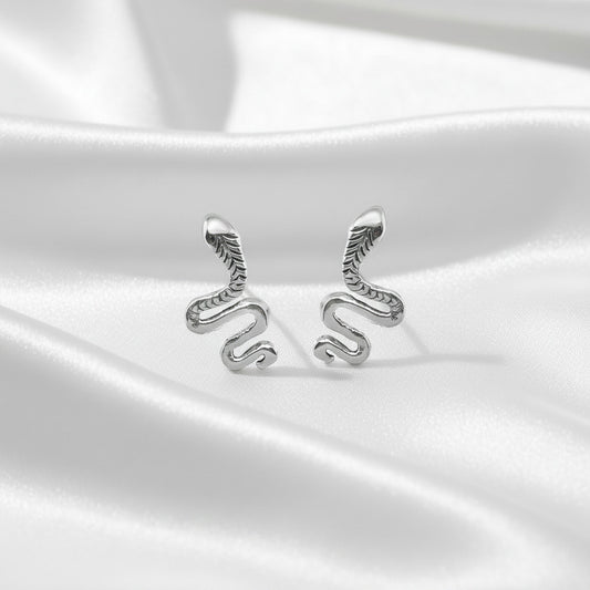 Pendientes de Serpiente Cobra en Plata de Ley 925 - Amuleto de Transmutación y Regalo de Protección Mística