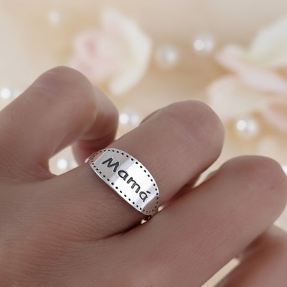 Anillo "Vínculo Sagrado" – Sortija Mamá en Plata de Ley 925 con Orla Labrada