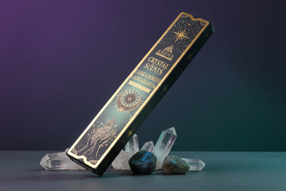 Incienso Artesanal Crystal Labradorita - Aroma de Transformación y Protección (20g) - Con Piedras Naturales de Labradorita