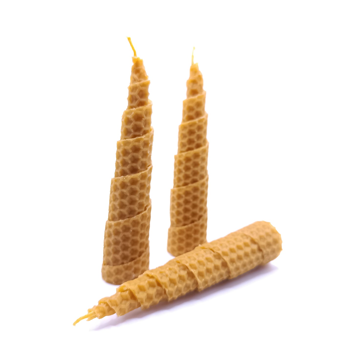 Pack 2 Velas Miel en Espiral para Ritual 11 y 22 (Crecimiento y Prosperidad)