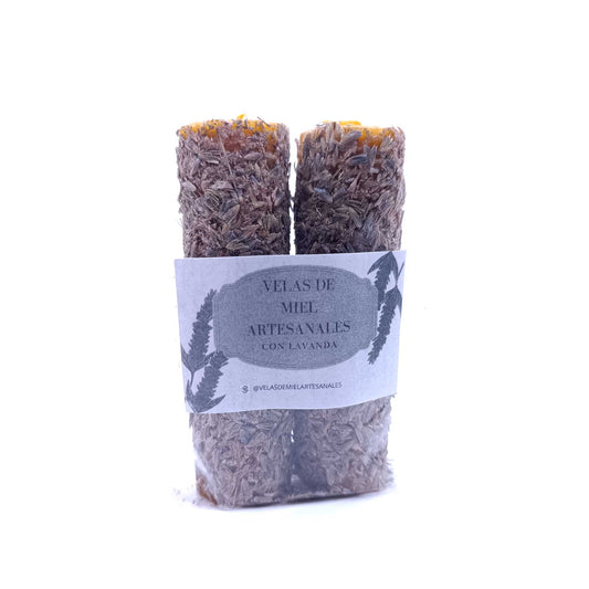 Velas Artesanales de Miel y Lavanda (Calma y Sueño)