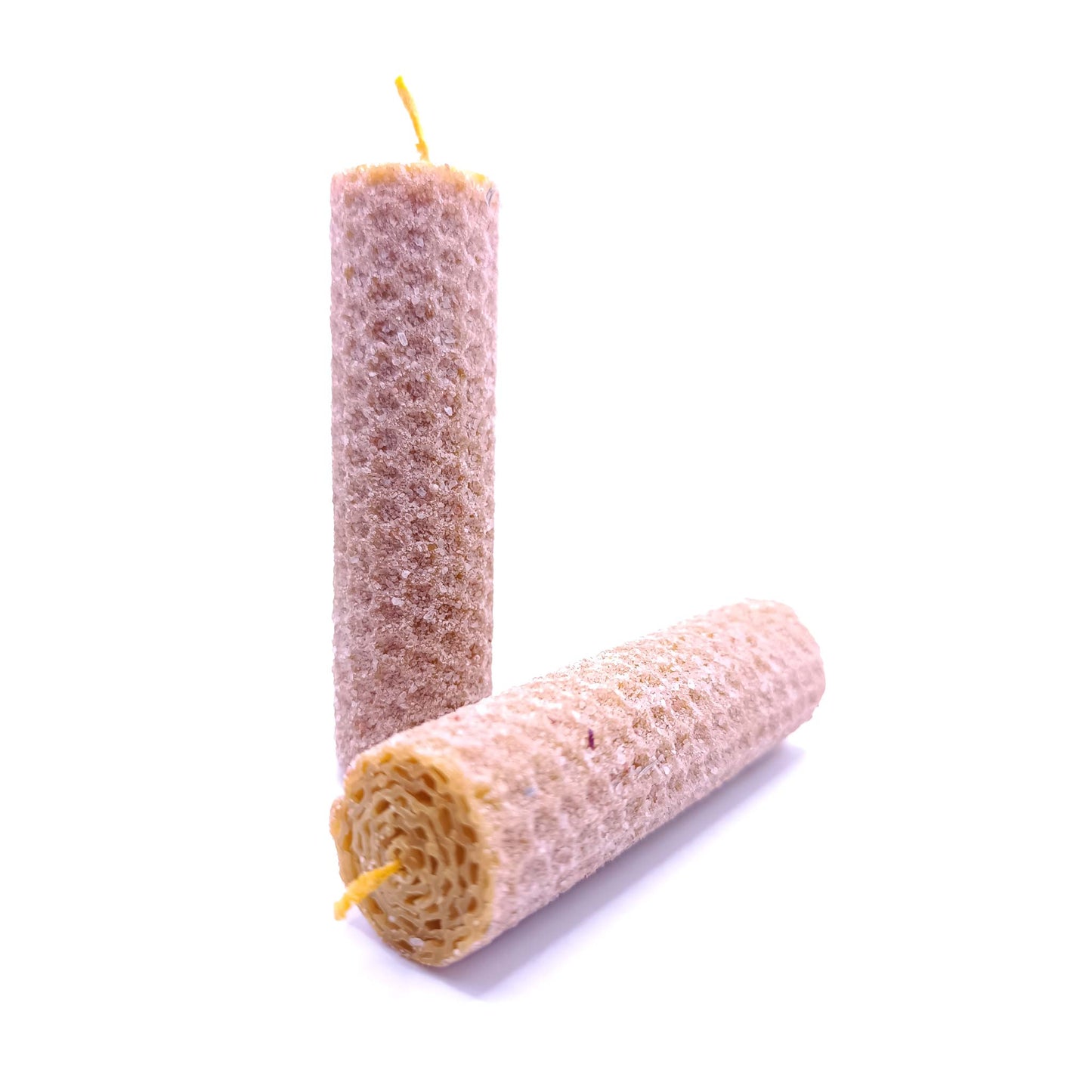 Velas de Miel con Sal del Himalaya. Armonización y Absorción. Pack 2 velas.