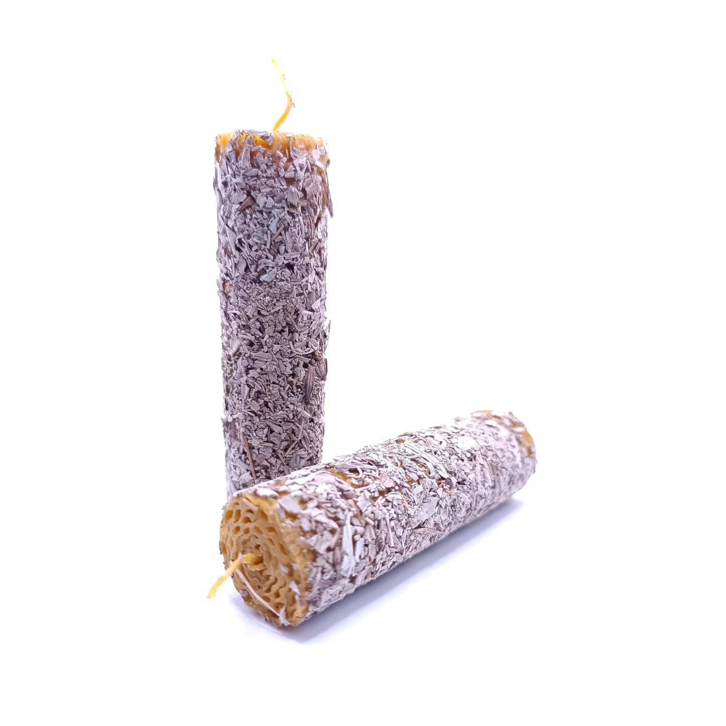 Velas de Miel con Salvia Blanca. Purificación Sagrada. Pack 2 velas.